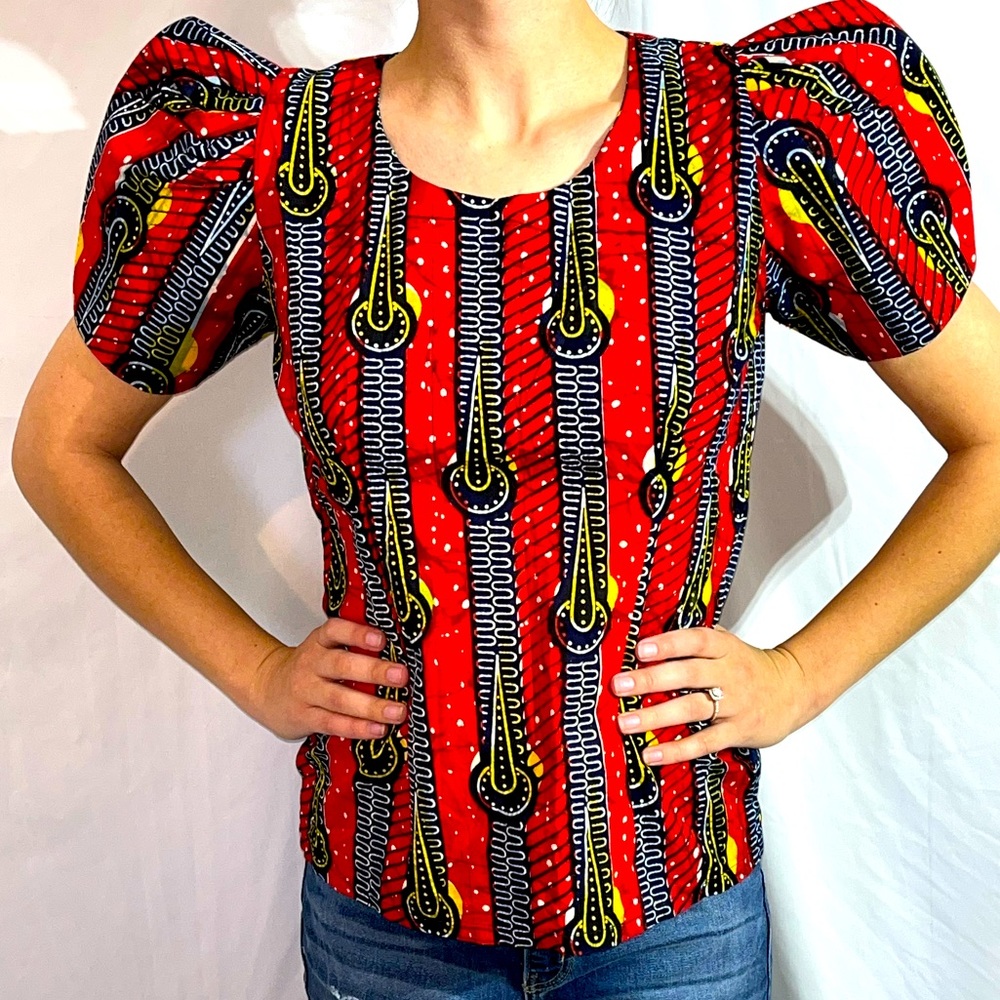 Boho, Tribal print Women’s small top HOMEMADE